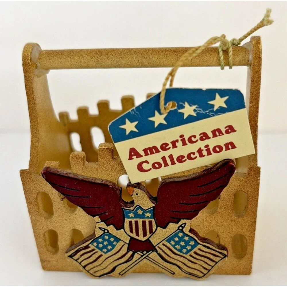 Vintage Russ American Eagle Basket #6809 2 3/4